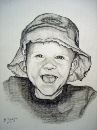 Boy with a hat/drawing